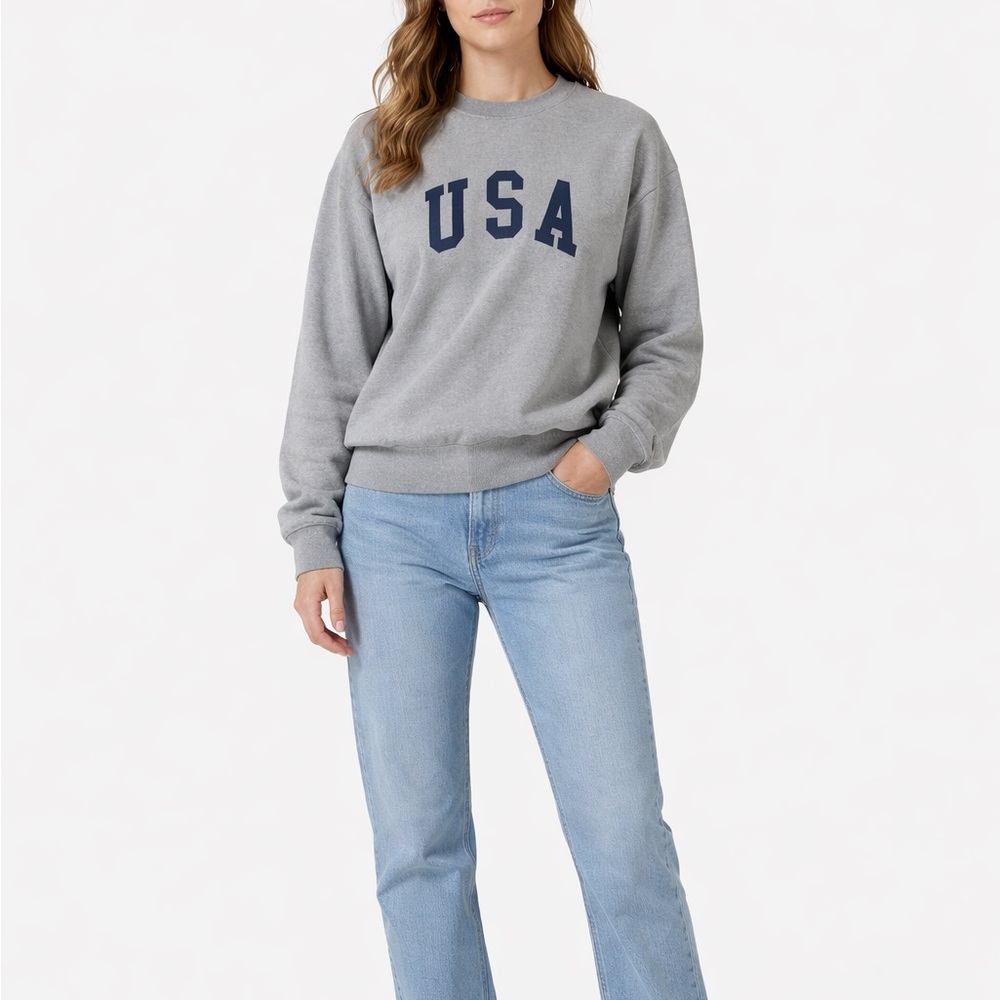 Wild Fable Size Medium USA Grey Crewneck Sweatshirt